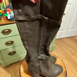 Tall knee high boots